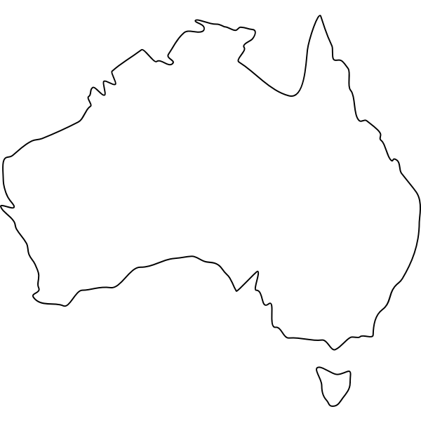Australia map showing Perth service area
